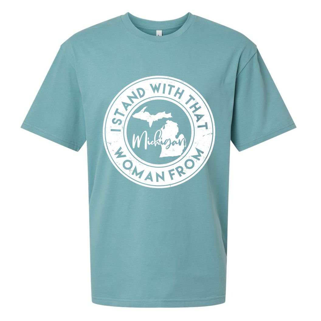 I Stand With That Woman From Michigan Sueded Cloud Jersey T-Shirt