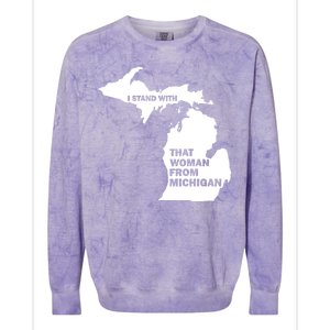 I Stand With That Woman From Michigan Social Justice Colorblast Crewneck Sweatshirt