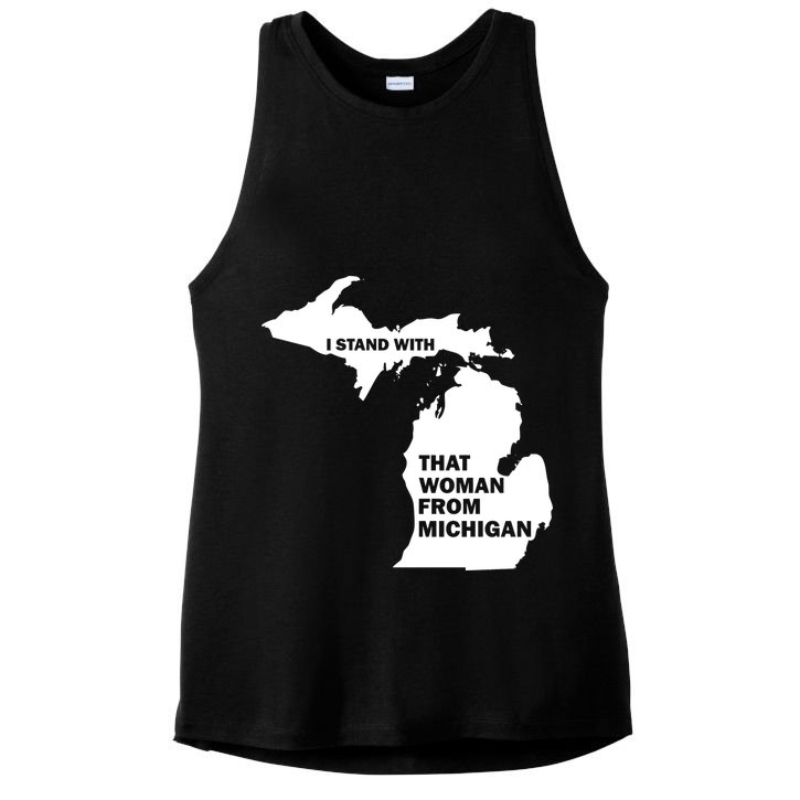 I Stand With That Woman From Michigan Social Justice Ladies PosiCharge Tri-Blend Wicking Tank