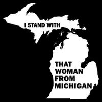 I Stand With That Woman From Michigan Social Justice Button