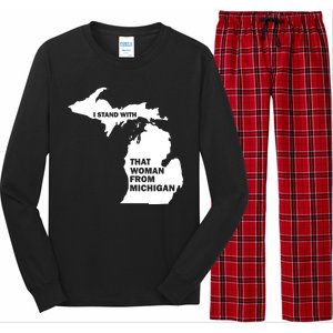 I Stand With That Woman From Michigan Social Justice Long Sleeve Pajama Set