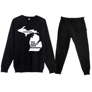 I Stand With That Woman From Michigan Social Justice Premium Crewneck Sweatsuit Set