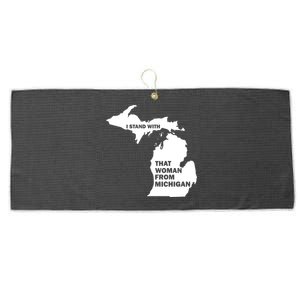 I Stand With That Woman From Michigan Social Justice Large Microfiber Waffle Golf Towel