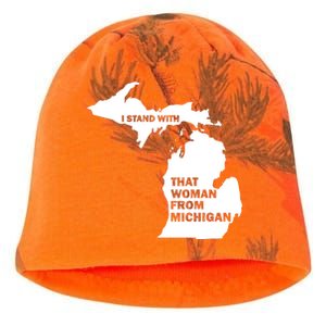 I Stand With That Woman From Michigan Social Justice Kati - Camo Knit Beanie