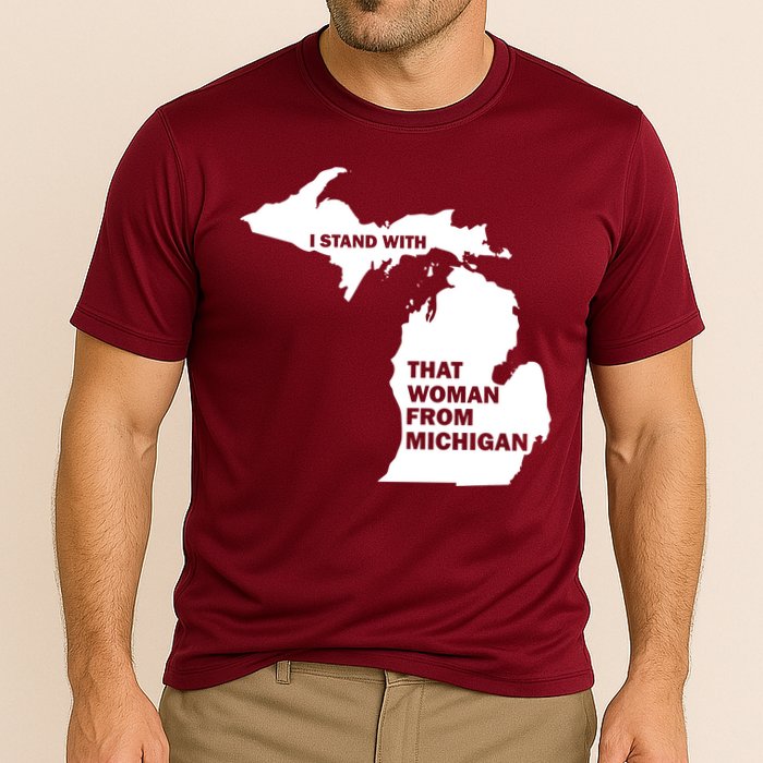 I Stand With That Woman From Michigan Social Justice Cooling Performance Crew T-Shirt