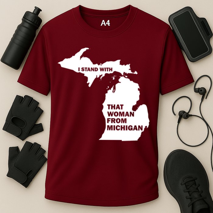 I Stand With That Woman From Michigan Social Justice Cooling Performance Crew T-Shirt