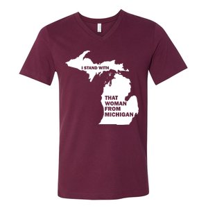 I Stand With That Woman From Michigan Social Justice V-Neck T-Shirt