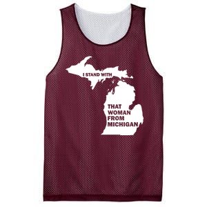 I Stand With That Woman From Michigan Social Justice Mesh Reversible Basketball Jersey Tank