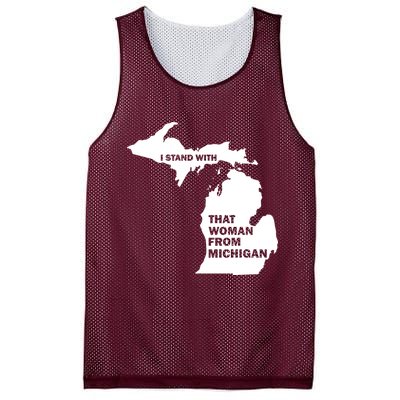 I Stand With That Woman From Michigan Social Justice Mesh Reversible Basketball Jersey Tank