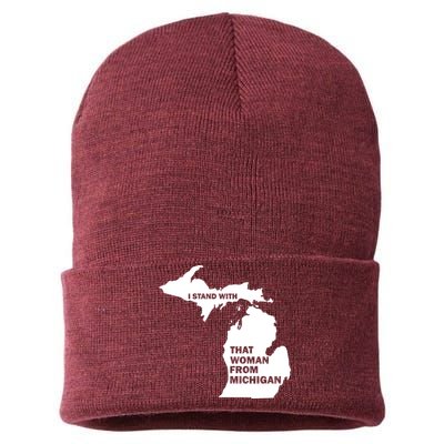I Stand With That Woman From Michigan Social Justice Sustainable Knit Beanie