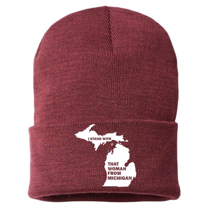 I Stand With That Woman From Michigan Social Justice Sustainable Knit Beanie