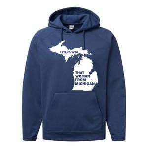 I Stand With That Woman From Michigan Social Justice Performance Fleece Hoodie