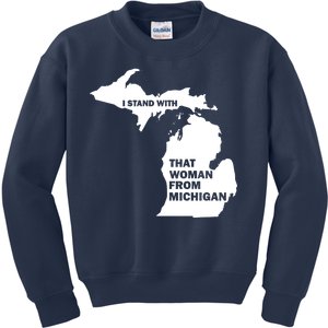 I Stand With That Woman From Michigan Social Justice Kids Sweatshirt