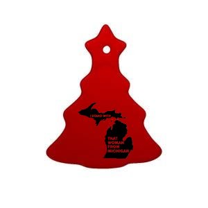 I Stand With That Woman From Michigan Social Justice Ceramic Tree Ornament