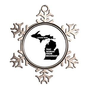 I Stand With That Woman From Michigan Social Justice Metallic Star Ornament