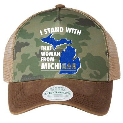 I Stand With That Woman From Michigan Support Legacy Tie Dye Trucker Hat