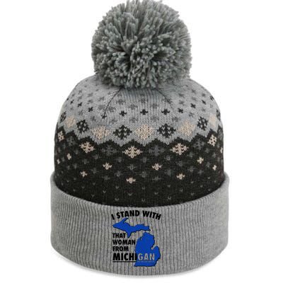 I Stand With That Woman From Michigan Support The Baniff Cuffed Pom Beanie