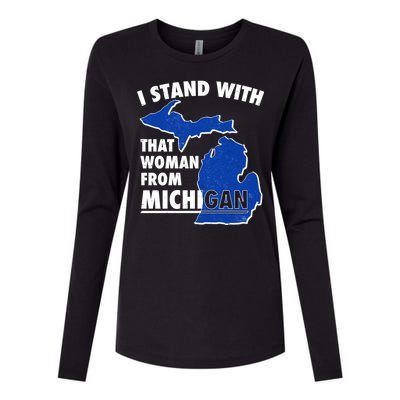 I Stand With That Woman From Michigan Support Womens Cotton Relaxed Long Sleeve T-Shirt