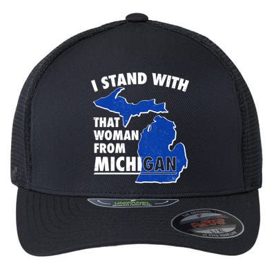 I Stand With That Woman From Michigan Support Flexfit Unipanel Trucker Cap