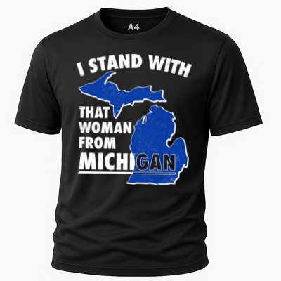 I Stand With That Woman From Michigan Support Performance Shirt