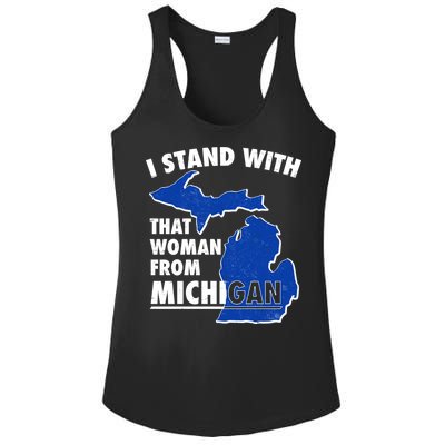 I Stand With That Woman From Michigan Support Ladies PosiCharge Competitor Racerback Tank