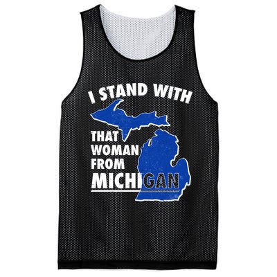 I Stand With That Woman From Michigan Support Mesh Reversible Basketball Jersey Tank