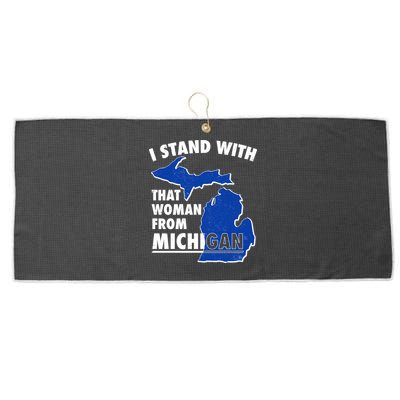 I Stand With That Woman From Michigan Support Large Microfiber Waffle Golf Towel