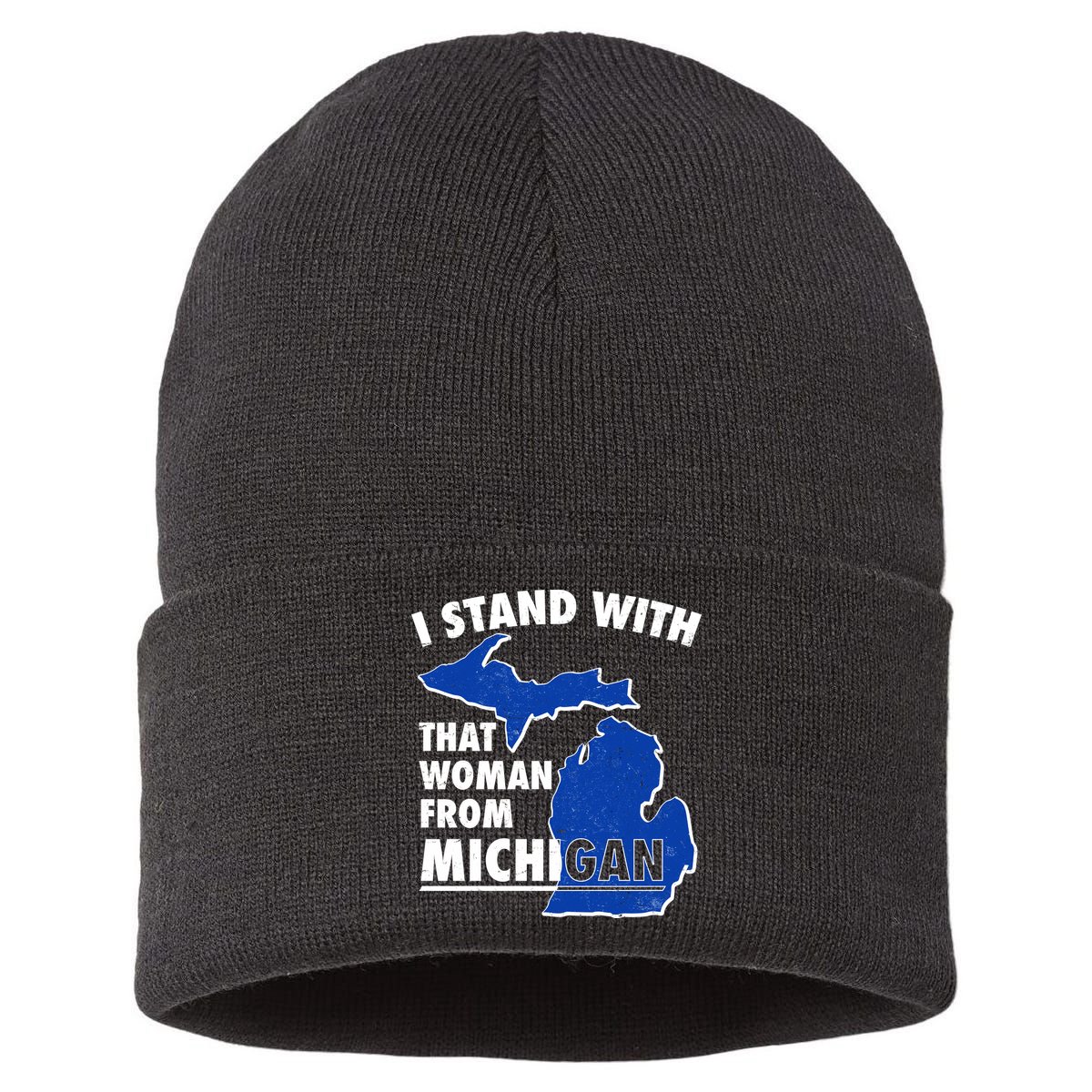 I Stand With That Woman From Michigan Support Sustainable Knit Beanie