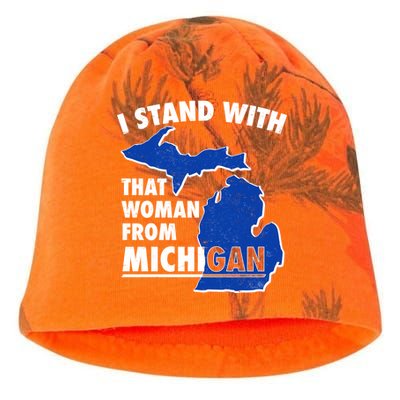 I Stand With That Woman From Michigan Support Kati - Camo Knit Beanie