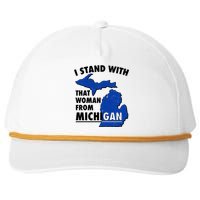 I Stand With That Woman From Michigan Support Snapback Five-Panel Rope Hat