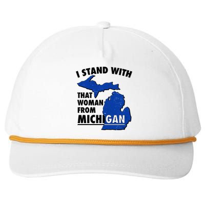 I Stand With That Woman From Michigan Support Snapback Five-Panel Rope Hat