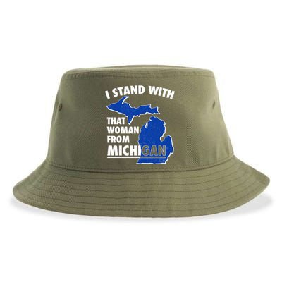 I Stand With That Woman From Michigan Support Sustainable Bucket Hat