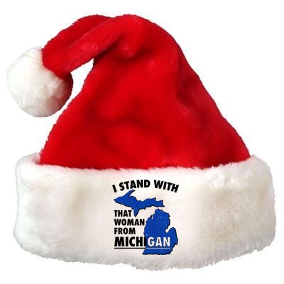 I Stand With That Woman From Michigan Support Premium Christmas Santa Hat