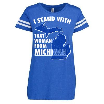 I Stand With That Woman From Michigan Support Enza Ladies Jersey Football T-Shirt