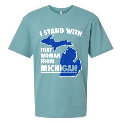 I Stand With That Woman From Michigan Support Sueded Cloud Jersey T-Shirt