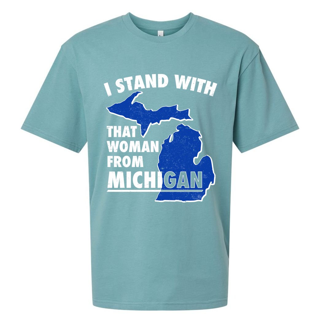I Stand With That Woman From Michigan Support Sueded Cloud Jersey T-Shirt