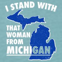 I Stand With That Woman From Michigan Support Sueded Cloud Jersey T-Shirt