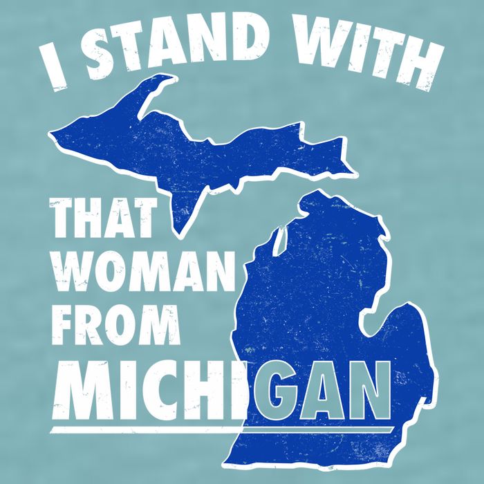 I Stand With That Woman From Michigan Support Sueded Cloud Jersey T-Shirt