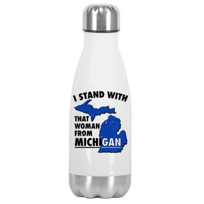 I Stand With That Woman From Michigan Support Stainless Steel Insulated Water Bottle