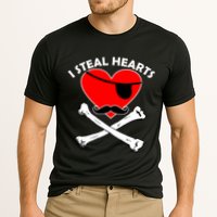 I Steal Hearts Pirate Crossbones Mustache Valentine's Day Design Cooling Performance Crew T-Shirt