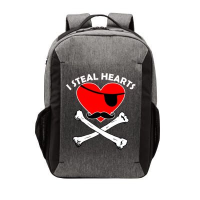 I Steal Hearts Pirate Crossbones Mustache Valentine's Day Design Vector Backpack