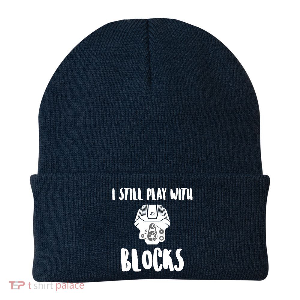 I Still Play With Blocks Knit Cap Winter Beanie