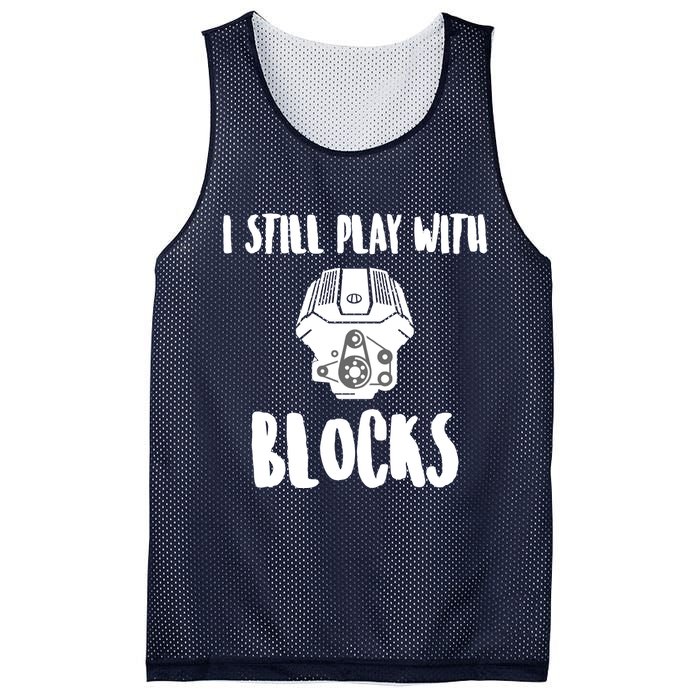 I Still Play With Blocks Mesh Reversible Basketball Jersey Tank