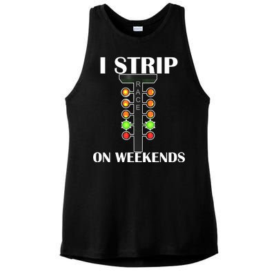 I Strip On Weekends Ladies PosiCharge Tri-Blend Wicking Tank