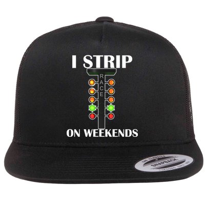 I Strip On Weekends Flat Bill Trucker Hat