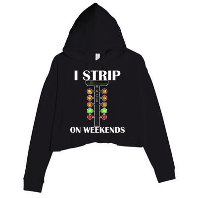 I Strip On Weekends Crop Fleece Hoodie