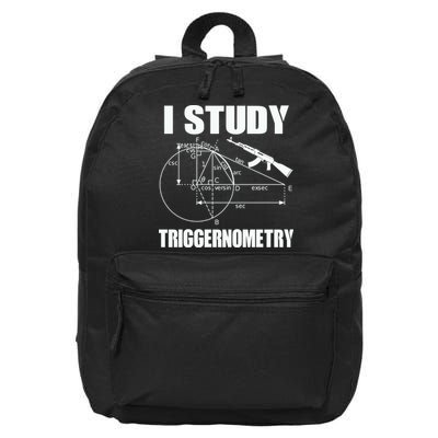 I Study Triggernometry Gun 16 in Basic Backpack