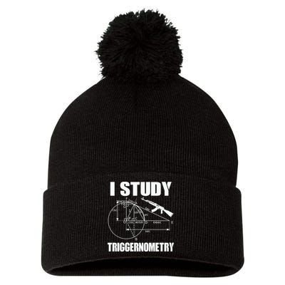 I Study Triggernometry Gun Pom Pom 12in Knit Beanie