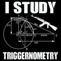 I Study Triggernometry Gun Short Acrylic Beanie