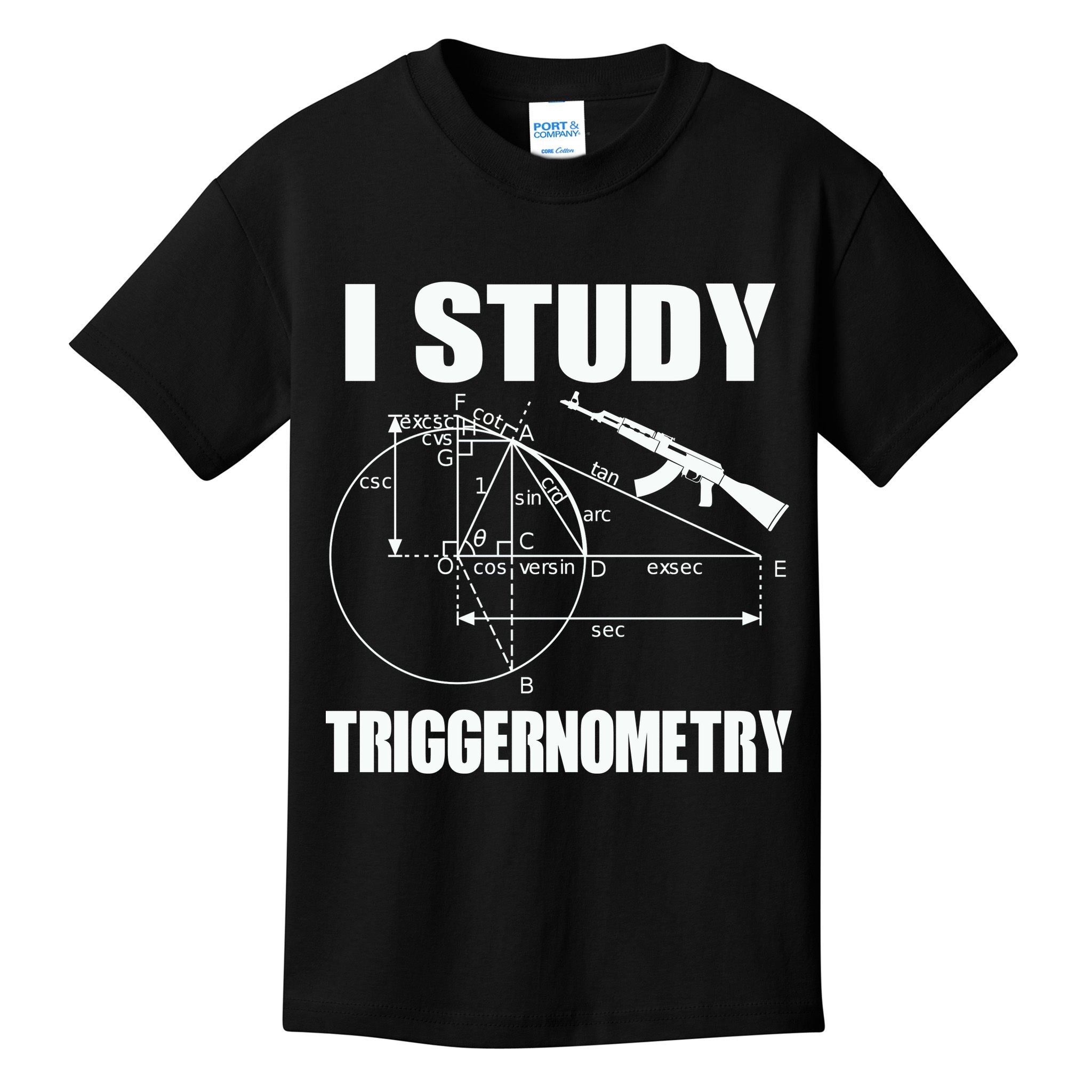I Study Triggernometry Gun Kids T-Shirt